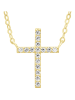 Pretty Solos Gold-Halskette mit Edelsteinen - (L)42 cm