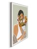 Orangewallz Druk artystyczny "Flower Gift" w ramce - 50 x 70 cm