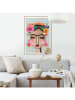 Orangewallz Druk artystyczny "Happy Portrait" w ramce - 50 x 70 cm