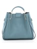 Lucca Baldi Leren handtas "Vinci" lichtblauw - (B)33 x (H)28 x (D)13 cm