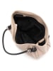 Lia Biassoni Leder-Schultertasche "Merula" in Beige/ Schwarz - (B)32 x (H)28 x (T)14 cm