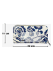 Mila Blu Leder-Geldbörse "Rovere" in Creme/ Blau - (B)20 x (H)11 x (T)2