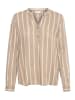 Kaffe Blouse "Stridy" beige/wit