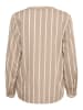 Kaffe Bluse "Stridy" in Beige/ Weiß