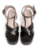 loft37 Leder-Sandaletten in Schwarz