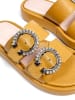 l37 Leren slippers geel