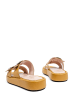 l37 Leren slippers geel