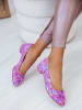 Zapato Leren ballerina's paars