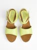 Zapato Leren sleehaksandalen lichtgroen