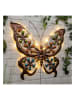 Profigarden LED-Solar-Wandlicht "Schmetterling" in Braun - (L)61 x (B)52 cm