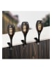 Garden Hero 3-delige set: ledsolartuinstekers zwart - (H)49,5 cm