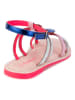 Billieblush Skórzane sandały w kolorze różowym