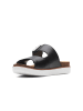 Clarks Leder-Pantoletten in Schwarz