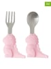 Rice 2-delige kinderbestekset lichtroze - (L)19 cm