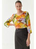 TATUUM Longsleeve oranje/groen/bruin