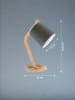 FISCHER & HONSEL Tafellamp "Yara" beige/grijs - (B)25 x (H)37,5 cm