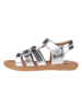 kmins Skórzane sandały w kolorze srebrnym