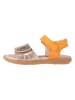 kmins Leren sandalen oranje/goudkleurig