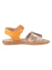 kmins Leder-Sandalen in Orange/ Gold