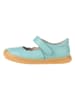 kmins Leren ballerina's met bandje turquoise