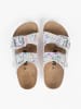 BACKSUN Leren slippers "Bali" wit/meerkleurig