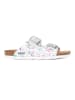 BACKSUN Leren slippers "Bali" wit/meerkleurig