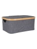 House Nordic Aufbewahrungskorb in Anthrazit - (B)38 x (H)26 x (T)16 cm