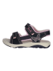 Lurchi Skórzane sandały "Fia" w kolorze jasnoróżowo-czarnym