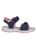 Lurchi Skórzane sandały "Lisa" w kolorze jasnoróżowo-granatowym