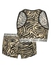 Vingino 2-delige ondergoedset "Zebra" beige/zwart