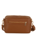 Anna Morellini Leder-Umhängetasche "Pippa" in Cognac - (B)25 x (H)16 x (T)6 cm