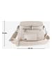 Anna Morellini Leder-Umhängetasche "Favara" in Beige - (B)24 x (H)19 x (T)7 cm
