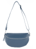 Zwillingsherz Leren schoudertas blauw - (B)23 x (H)14 x (D)7 cm