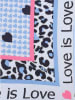 Zwillingsherz Driehoekige doek "Love is Love" lichtblauw - (L)200 x (B)100 cm