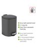 Wenko Treteimer "Alassio" in Anthrazit - 5 l