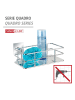 Wenko Wandplank "Quadro" zilverkleurig - (B)24 x (H)10 x (D)14,5 cm