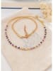 atelier MIU Vergulde ketting met kristallen - (L)45 cm