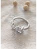 atelier MIU Witvergulde ring met edelstenen