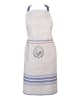 Clayre & Eef Kochschürze in Creme/ Blau - (L)70 x (B)85 cm