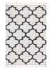 Mioli Hoogpolig tapijt "1573C" wit/zwart