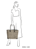 PE FLORENCE Schultertasche in Schwarz/ Beige - (B)37 x (H)35 x (T)23 cm