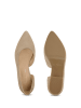 LaShoe Leder-Ballerinas in Beige