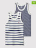 PETIT BATEAU 2er-Set: Unterhemden in Blau/ Weiß