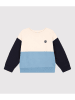 PETIT BATEAU Sweatshirt in Blau/ Creme