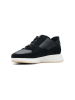 Clarks Leder-Sneakers in Schwarz
