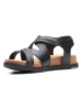 Clarks Leren sandalen zwart/zwart