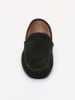John Scott Leren mocassins zwart
