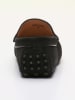 John Scott Leren mocassins zwart
