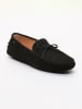 John Scott Leren mocassins zwart