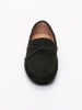 John Scott Leren mocassins zwart